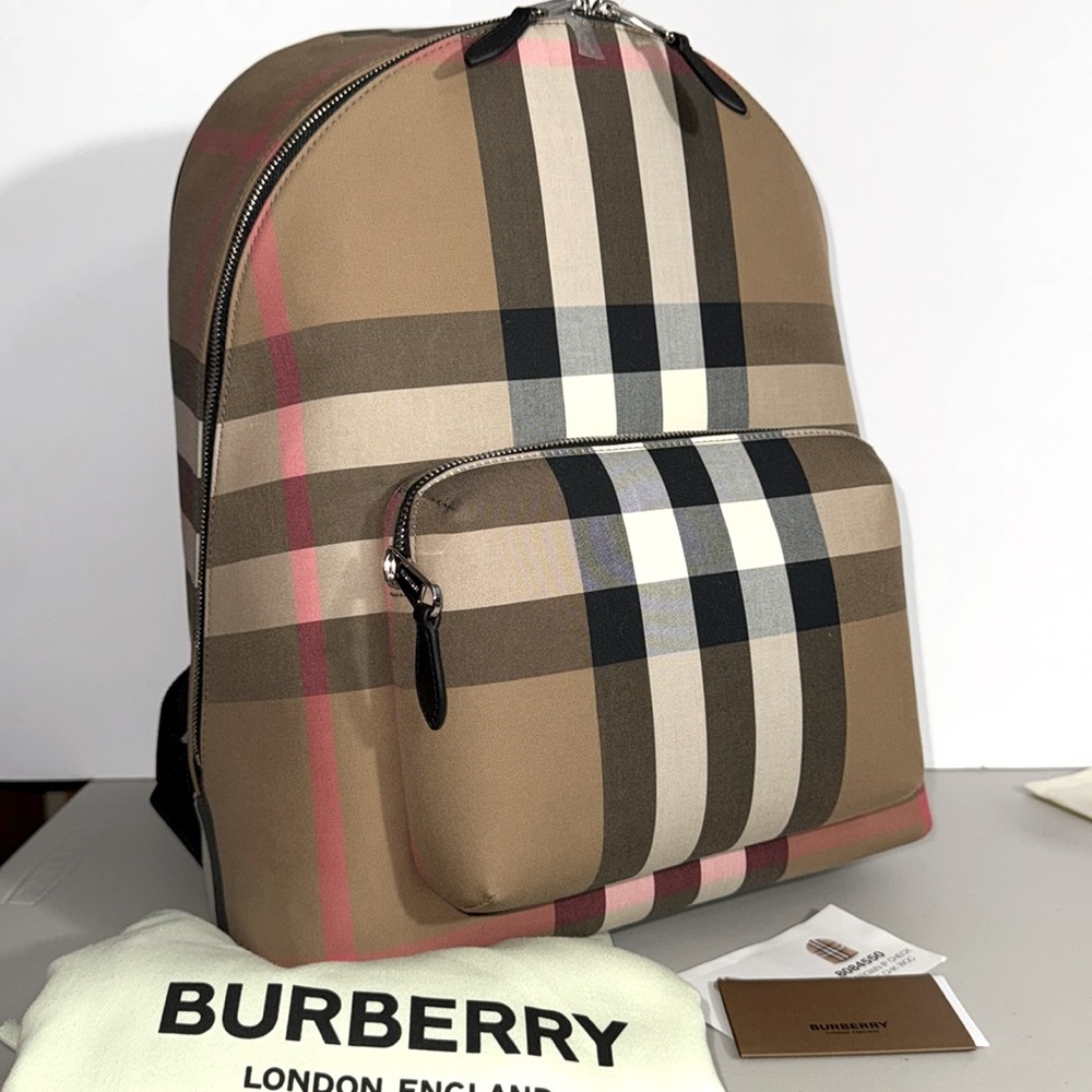 NEW $1350 BURBERRY NEW NOVA CHECK BACKPACK FULL SIZE CLASSIC LARGE